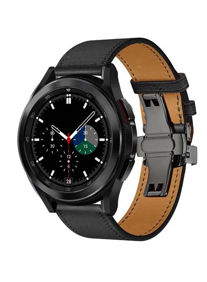 Perfii Replacement Band For Samsung Galaxy Watch4 Supreme Black Silver - Image 2