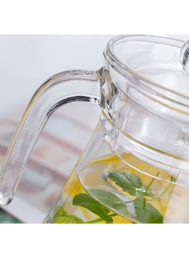 FINSTER FINSTER Glass Italian Premium Duck Pitcher Jug for Water - 1.3L, Transparent Drinking Beverage Jug, Glass Juice Pot for Home and Tableware Use  - Image 4
