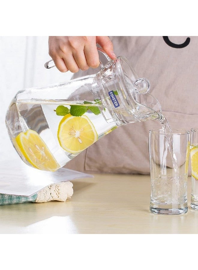 FINSTER FINSTER Glass Italian Premium Duck Pitcher Jug for Water - 1.3L, Transparent Drinking Beverage Jug, Glass Juice Pot for Home and Tableware Use  - Image 5