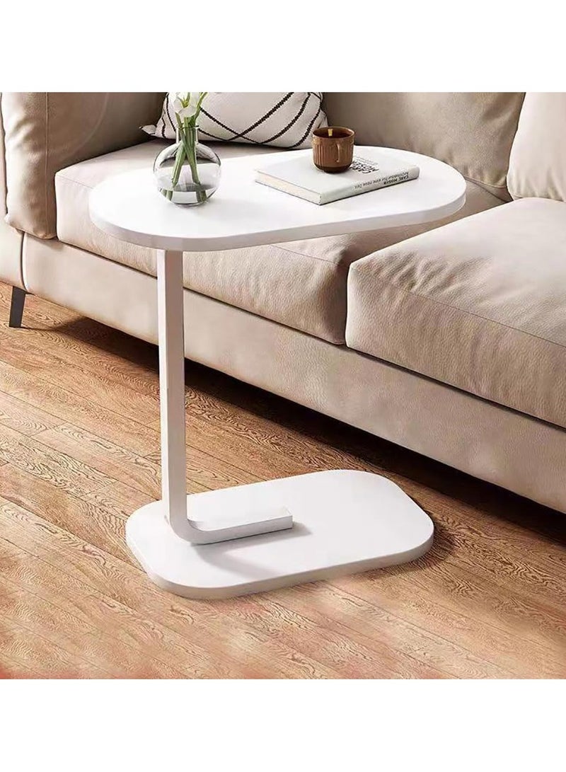 DubaiGallery Side table simple and modern corner sofa aesthetic standing table oval coffee table tea table wood floor design home furniture - Image 1