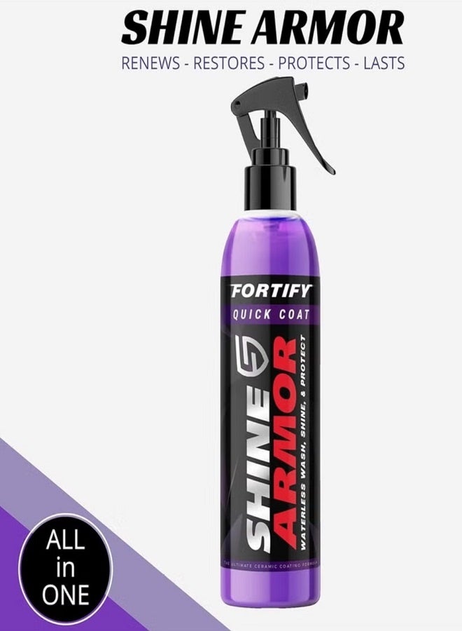Shine Armor Fortify Quick Coat Ceramic Coating - Car Wax Spray - Waterless Car Wash & Wax - Hydrophobic Top Coat Polish & Polymer Paint Sealant Protection - Image 2