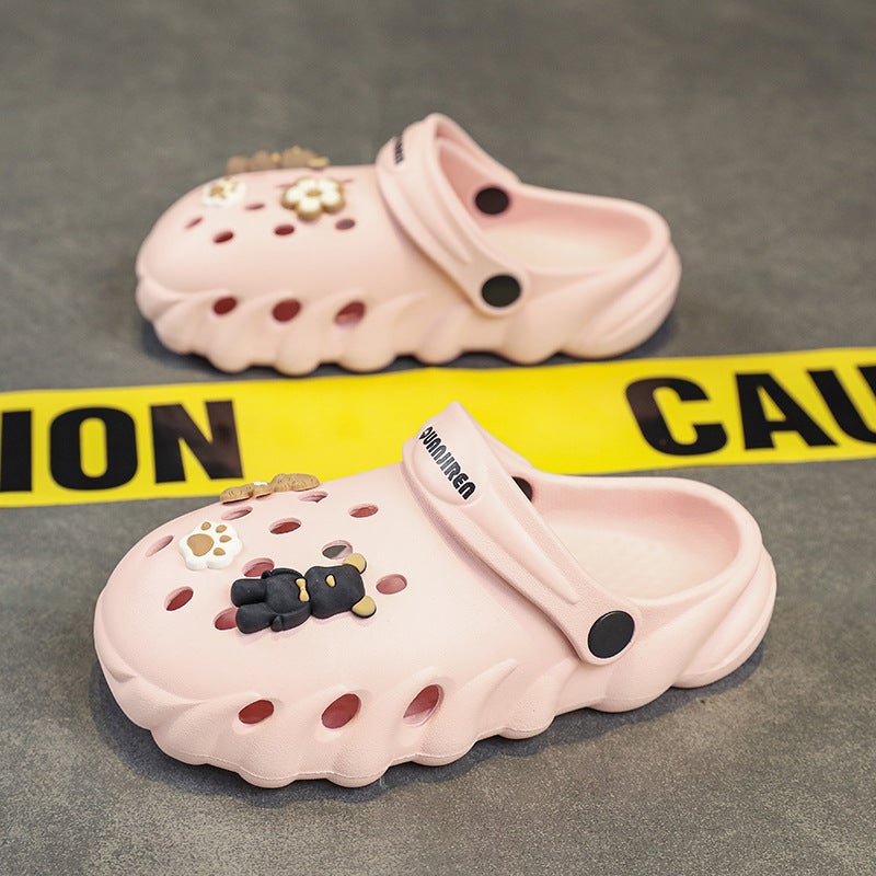 Children'S Sandals Girls Cute Cartoon Non-Slip Indoor Home Slippers Students Junior High School Cave Shoes Boys Toe Slippers - Image 1