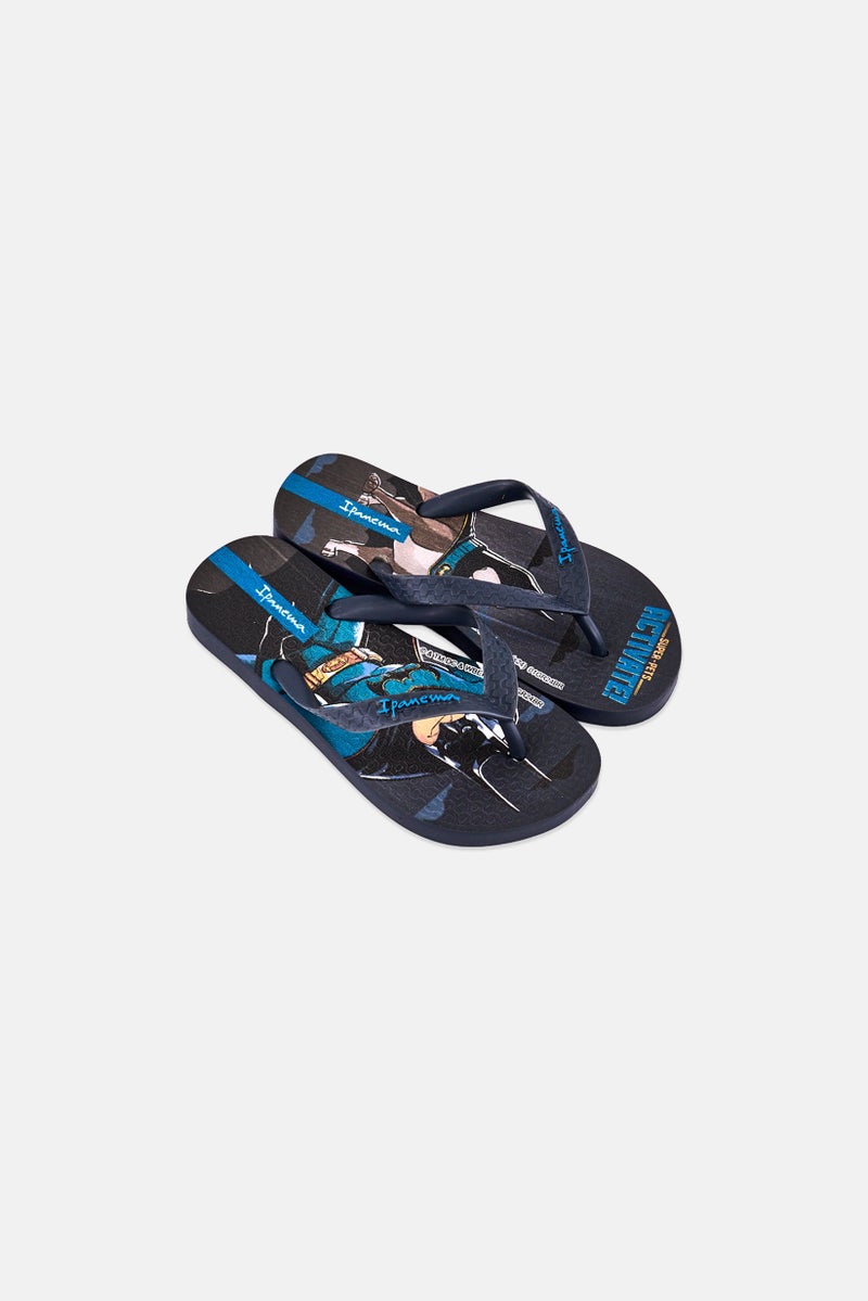 Ipanema Kids Boy Super Pets Graphic Slip On Slippers, Dark Grey - Image 2