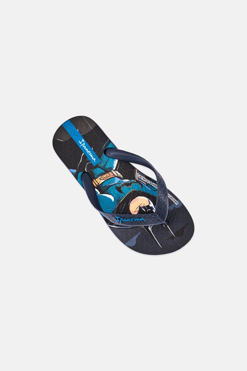 Ipanema Kids Boy Super Pets Graphic Slip On Slippers, Dark Grey - Image 4