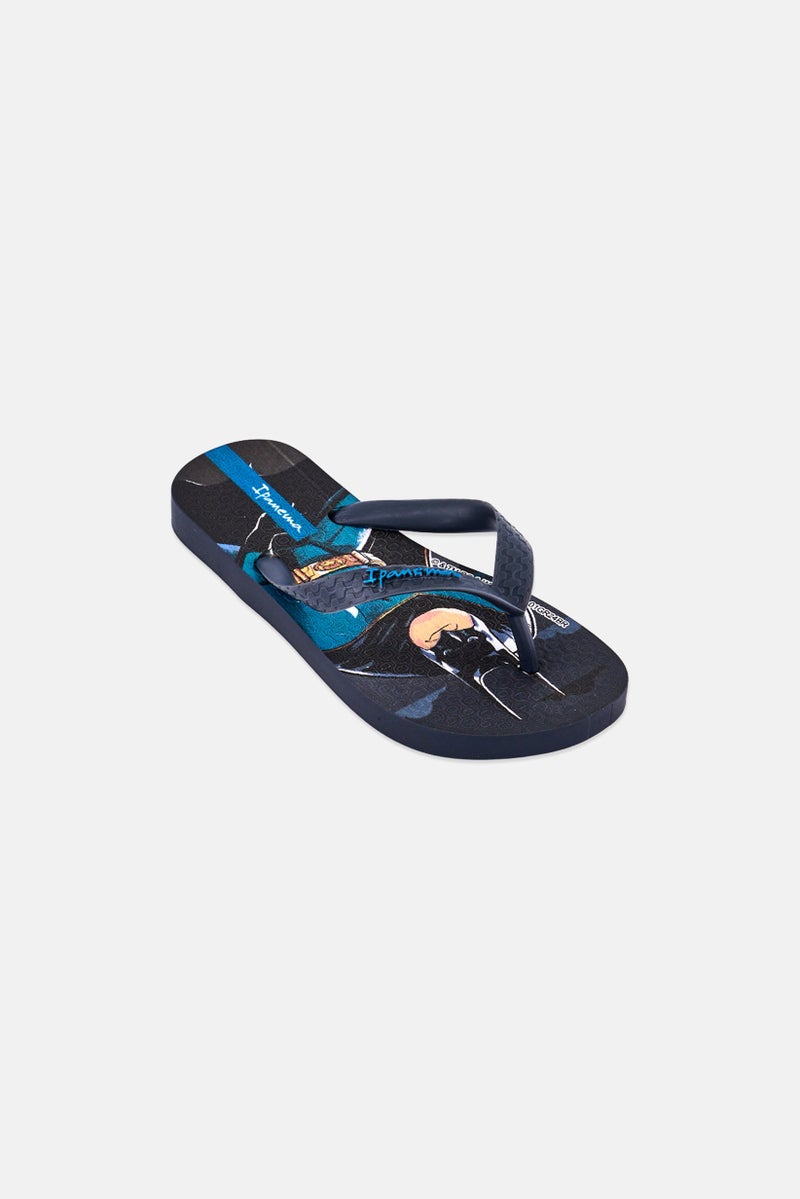 Ipanema Kids Boy Super Pets Graphic Slip On Slippers, Dark Grey - Image 1