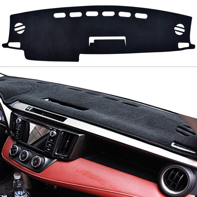 SPEEDWOW Dashboard Dash Board Cover Mat Carpet Compatible with 20132018 Toyota RAV4