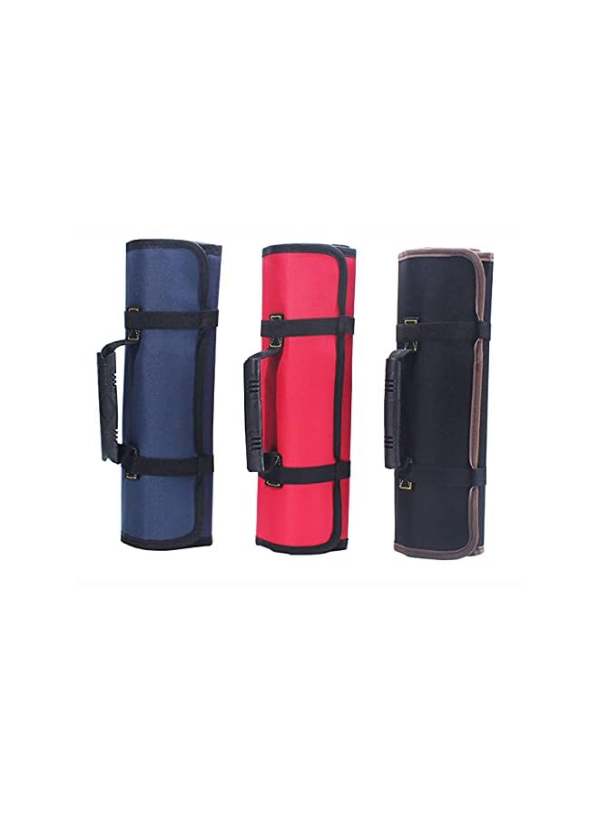 PROMASS Roll Portable Canvas Storage Bag,Tool Organizer for Electricians Mechanics,Thick and Wear-Resistant,UH01 Blue  - Image 5