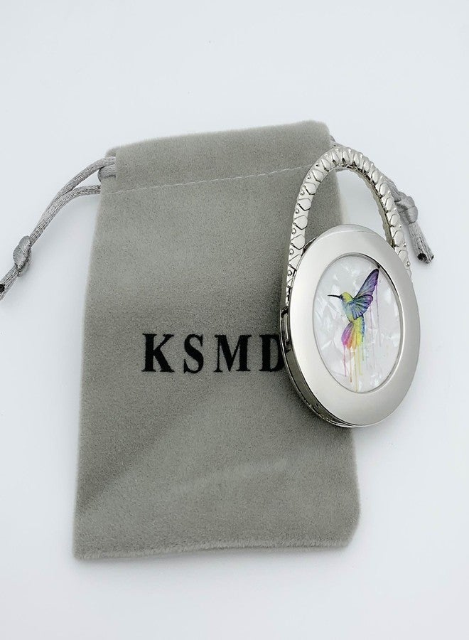 KSMD Purse Hooks for Table and Bars,Portable Purse Hanger Organizers Hooks Handbag Holder Pocketbook Holder Bag Storage for Desk Bag Hook,Foldable Folding Table Hook Hanger (Hummingbird) - Image 2
