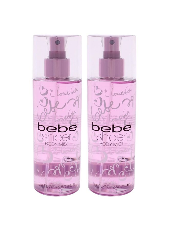 bebe Bebe Bebe Sheer Body Mist Women 8.4 oz Pack of 2  - Image 1