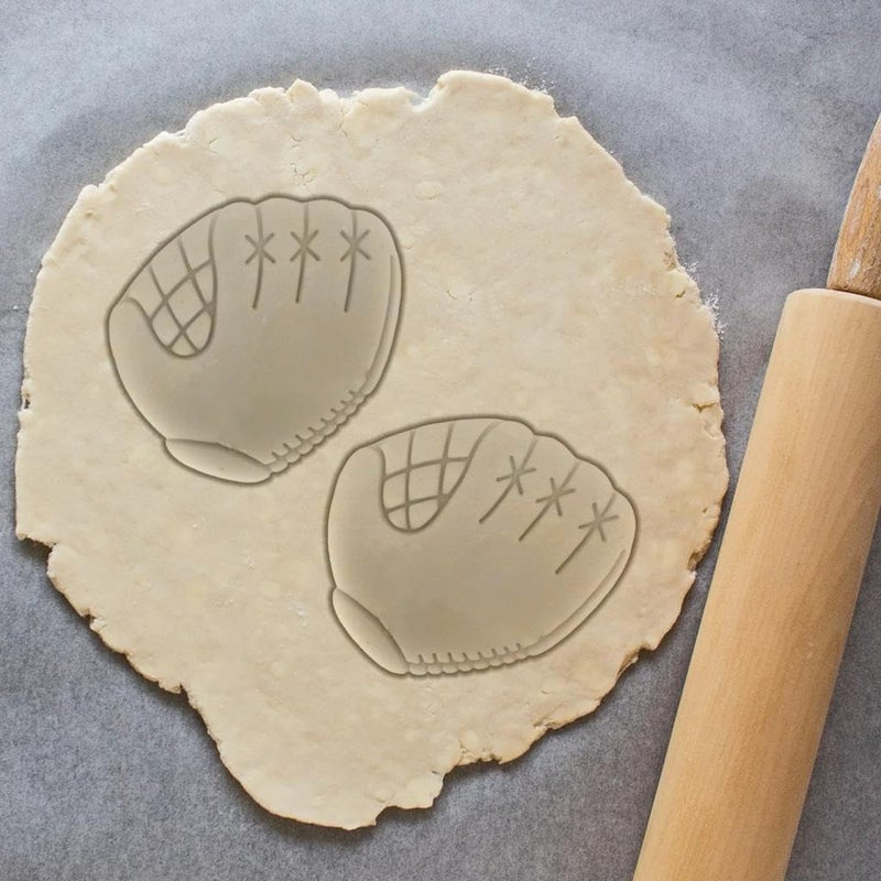 MOOSE GOODS Moose Goods Baseball Cookie Cutter Set of 5 - Sports Cookie Cutters Shapes & Stamp  Baseball Jersey Cookie Cutter for DIY Baking Supplies - Baseball Shirt Cookie Cutter & Sneaker Cookie Cutter  - Image 4