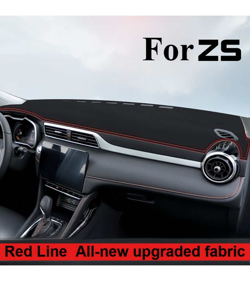 Black Double Line Dashboard Cover for MG ZS Sun Visor Pad Left Hand Drive - Image 3