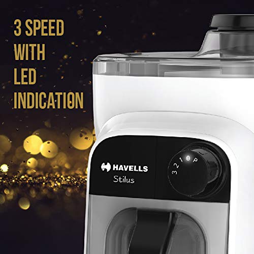 Havells Havells Acrylonitrile Butadiene Styrene Stilus Juicer Mixer Grinder 500W With 3 Jar Grey White 500 Watts  - Image 3
