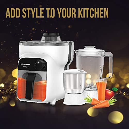 Havells Havells Acrylonitrile Butadiene Styrene Stilus Juicer Mixer Grinder 500W With 3 Jar Grey White 500 Watts  - Image 2
