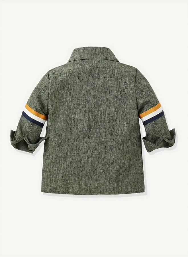 تايك تو قميص أولادي طويل الأكمام مخطط