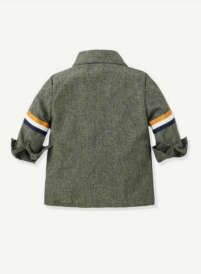 تايك تو قميص أولادي طويل الأكمام مخطط - Image 2