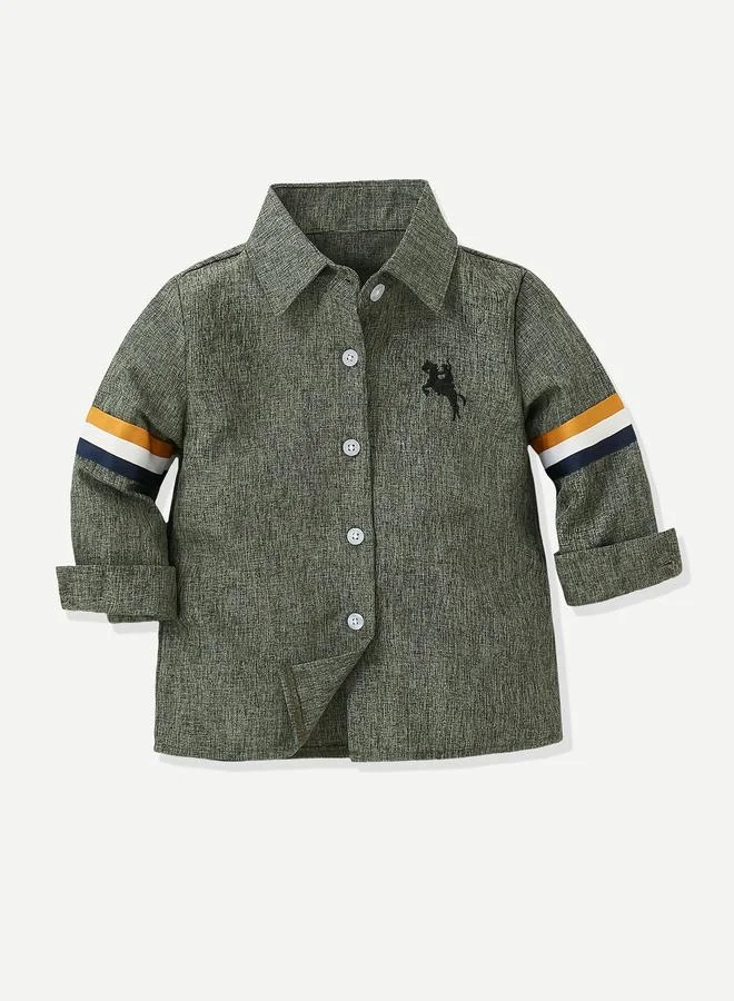 تايك تو قميص أولادي طويل الأكمام مخطط