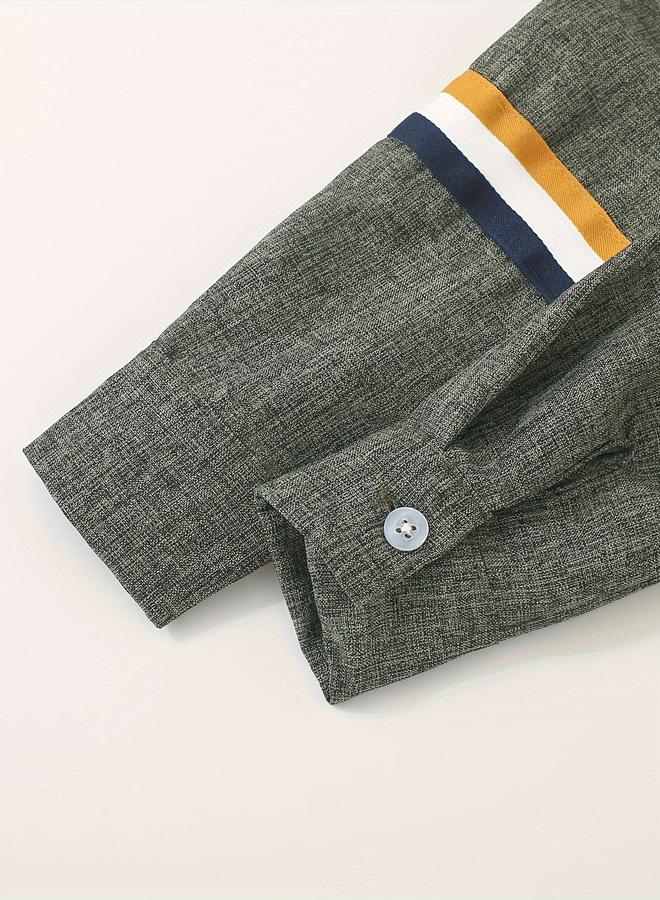 تايك تو قميص أولادي طويل الأكمام مخطط - Image 4