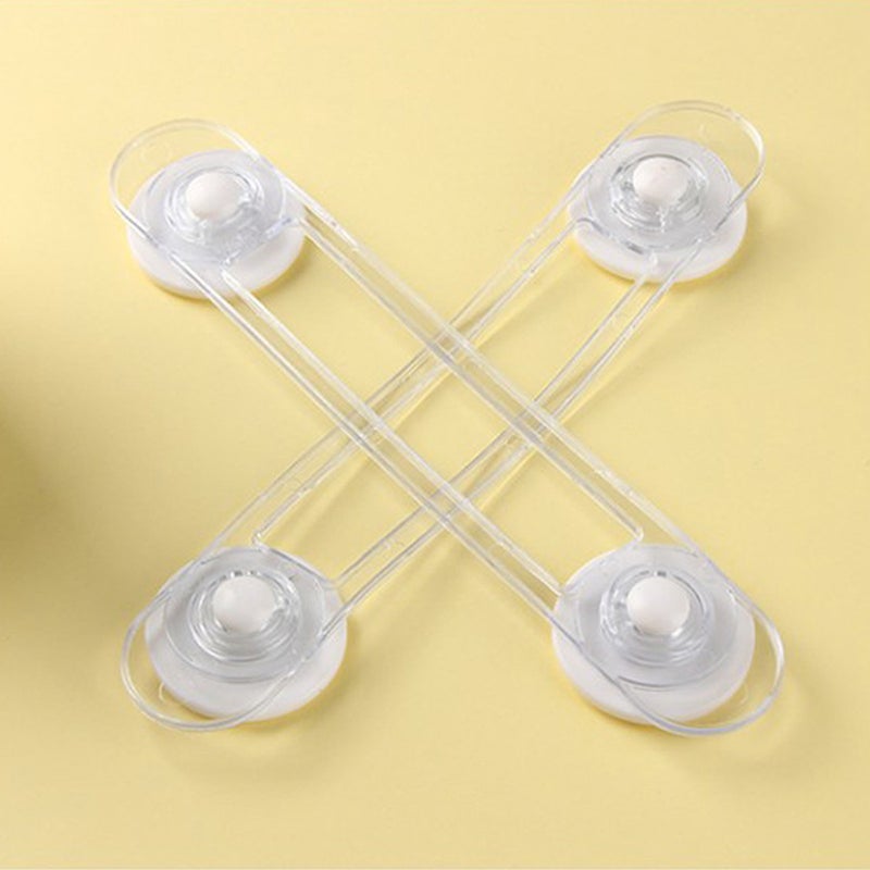 8 Pcs Transparent Baby Safety Locks Multipurpose Child Proof Soft Belt Lock Self-adhesive Guard Lock for Cabinet Cupboard Drawer Refrigerator - Image 3