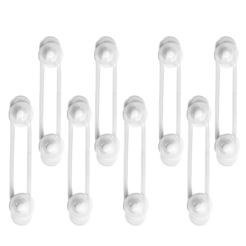 8 Pcs Transparent Baby Safety Locks Multipurpose Child Proof Soft Belt Lock Self-adhesive Guard Lock for Cabinet Cupboard Drawer Refrigerator - Image 1
