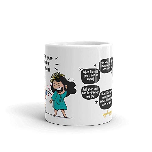 Oye Happy - Reasons You're The Best Girlfriend Mug - Best Gift for Girlfriend on Birthday/Anniversary/Valentine's Day (Ceramic) (Microwavable) (330 ml) - Image 3
