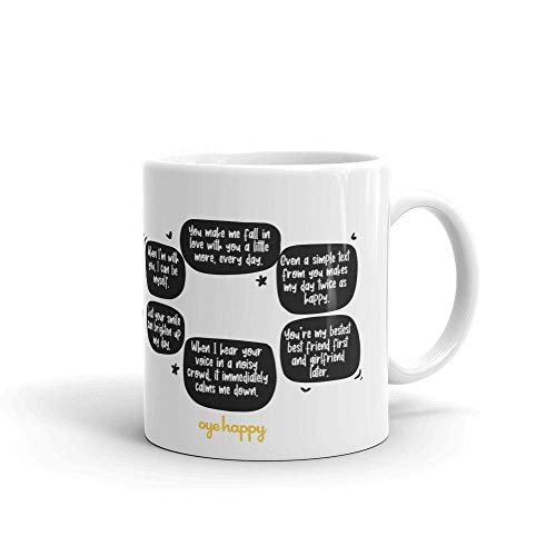 Oye Happy - Reasons You're The Best Girlfriend Mug - Best Gift for Girlfriend on Birthday/Anniversary/Valentine's Day (Ceramic) (Microwavable) (330 ml) - Image 4