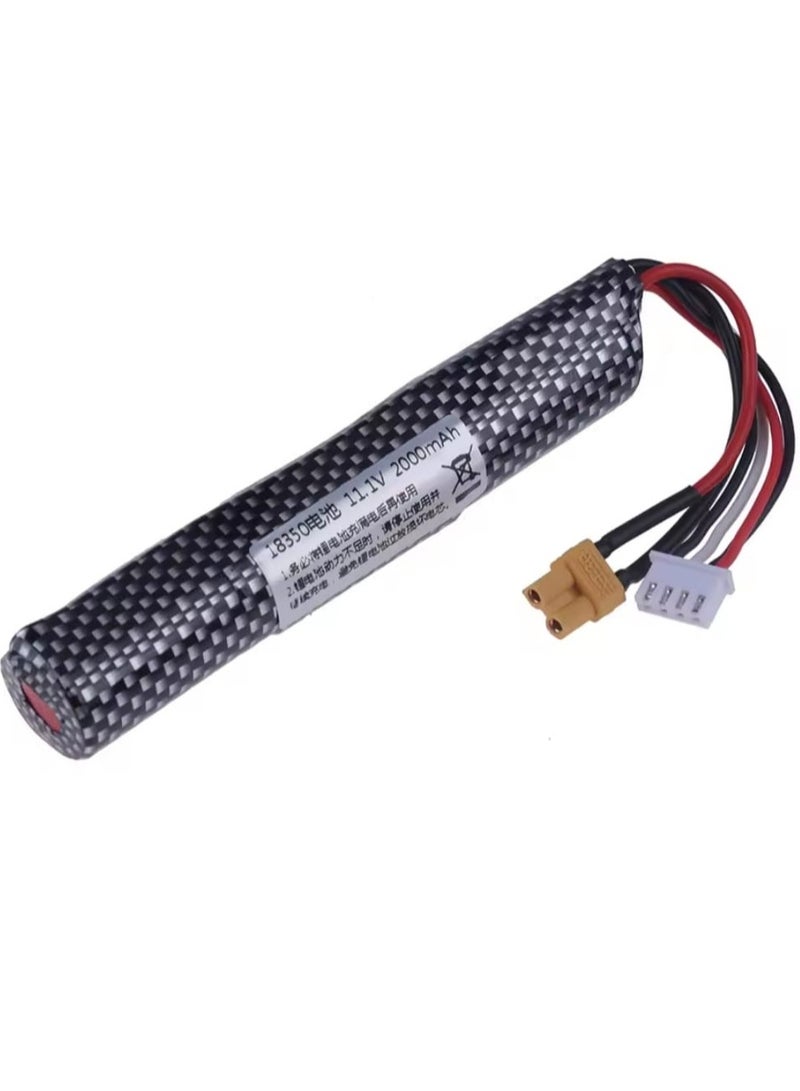 Electric Gel ball Blaster 11.1V 2000mah  Rechargeable Battery with Charging Cable, Black  - Image 3