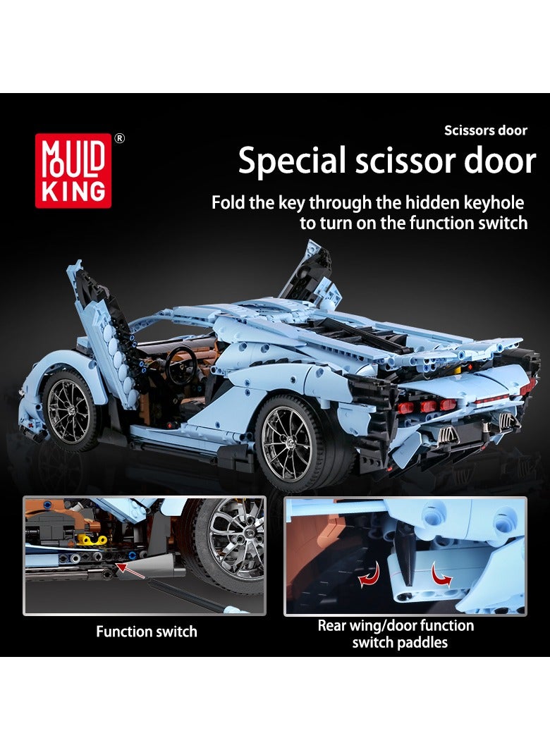mould king toy car，Speed Champion  Sports Car Building Kit, 3819PCS sports car building block model set, Children's toys，Automobile toys building Model, Gifts for adults, boys and girls, Display and collection model, 13056S  - Image 4