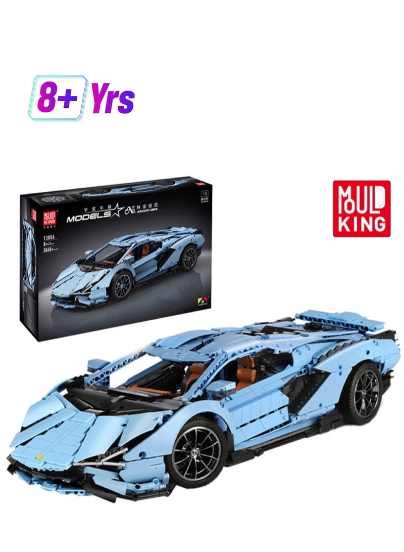 mould king toy car，Speed Champion  Sports Car Building Kit, 3819PCS sports car building block model set, Children's toys，Automobile toys building Model, Gifts for adults, boys and girls, Display and collection model, 13056S  - Image 1
