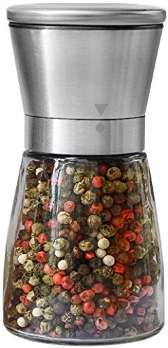 Kitchen & Go Pepper Grinder or Pepper Mill, Manual Salt Grinder Refillable with Adjustable Coarseness, Black Pepper Grinder Made of Stainless Steel, Himalayan Salt and Sea Salt Grinder - Image 1