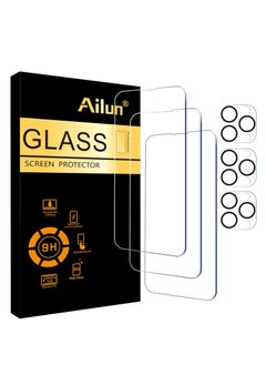 Ailun Ailun 3 Pack Screen Protector for iPhone 14 Pro Max [6.7 inch] + 3 Pack Camera Lens Protector,Sensor Protection,Dynamic Island Compatible,Case Friendly Tempered Glass Film,[9H Hardness] - HD  - Image 1