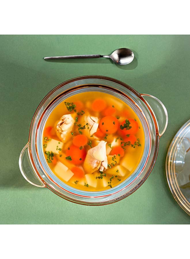 Royalford Round Glass Bowl with Lid RF12212 Borosilicate Pot with Side Handles, Perfect for Preparing and Serving Cold and Hot Food, Pasta, Noodles, Cereals, Smoothies Multicolor 9inch - Image 4