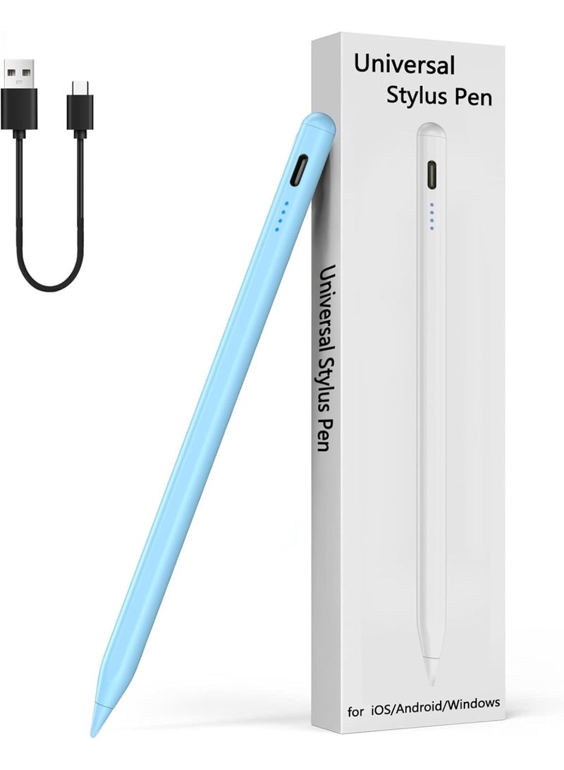 Universal Stylus Pen for iOS & Android Touch Screens - Compatible with iPhone, Android Phones, iPad, Samsung Tablets - Drawing & Writing (K - Blue - Universal 4 Lights) - Image 5