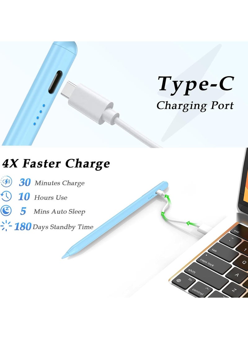 Universal Stylus Pen for iOS & Android Touch Screens - Compatible with iPhone, Android Phones, iPad, Samsung Tablets - Drawing & Writing (K - Blue - Universal 4 Lights) - Image 3