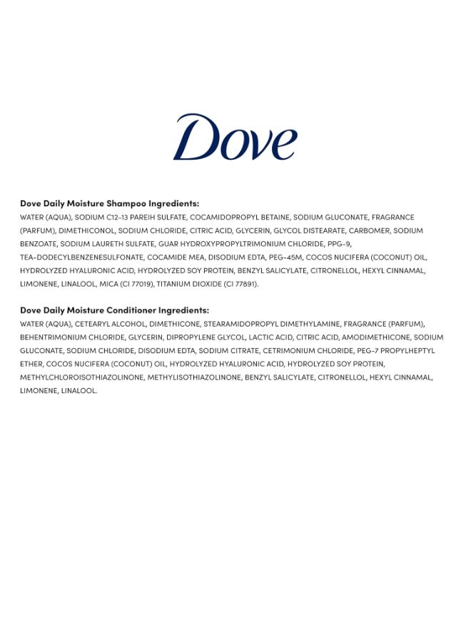 Dove شامبو دوف لعلاج التلف رطوبة يومية 28 أونصة سائلة & بلسم دوف رطوبة يومية 28 أونصة سائلة - Image 3