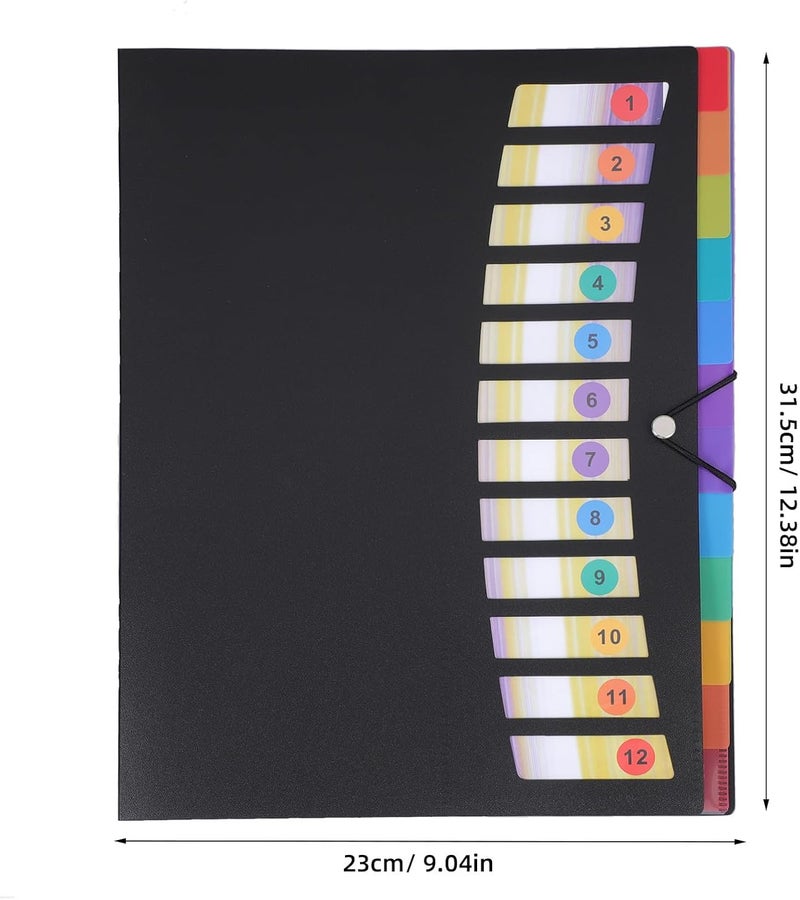 Accordion File Folder A4 Large Capacity Expanding Multi-Layer Document Organizer with Snap Closure for Office, School, and Travel Paper Storage - Image 2