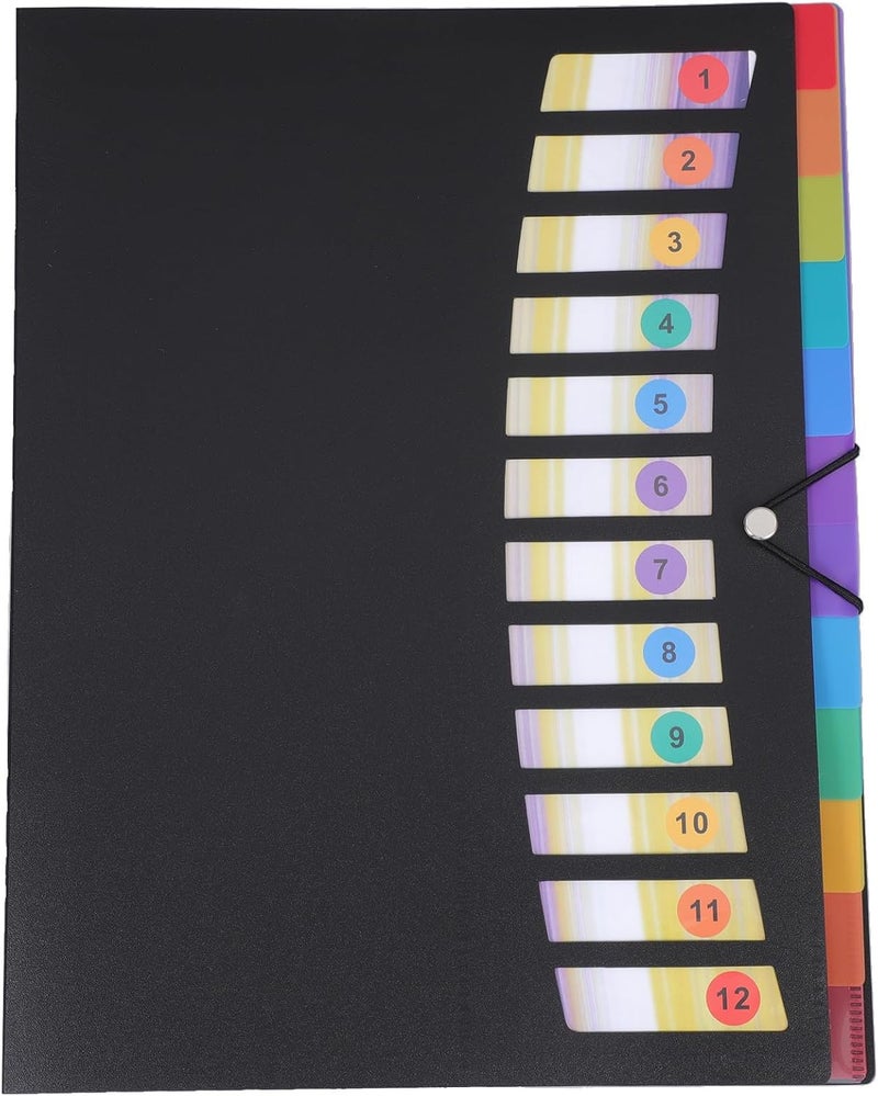 Accordion File Folder A4 Large Capacity Expanding Multi-Layer Document Organizer with Snap Closure for Office, School, and Travel Paper Storage - Image 1