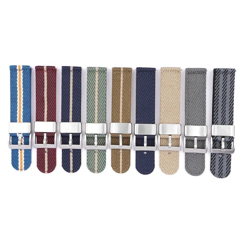 Bluejw Nylon Sport Watch Band with Black PVD Buckle, Compatible with Smart Watch Series 38mm 40mm 41mm 42mm 44mm 45mm, Replaceable Two-Piece Wrist Strap - Image 5