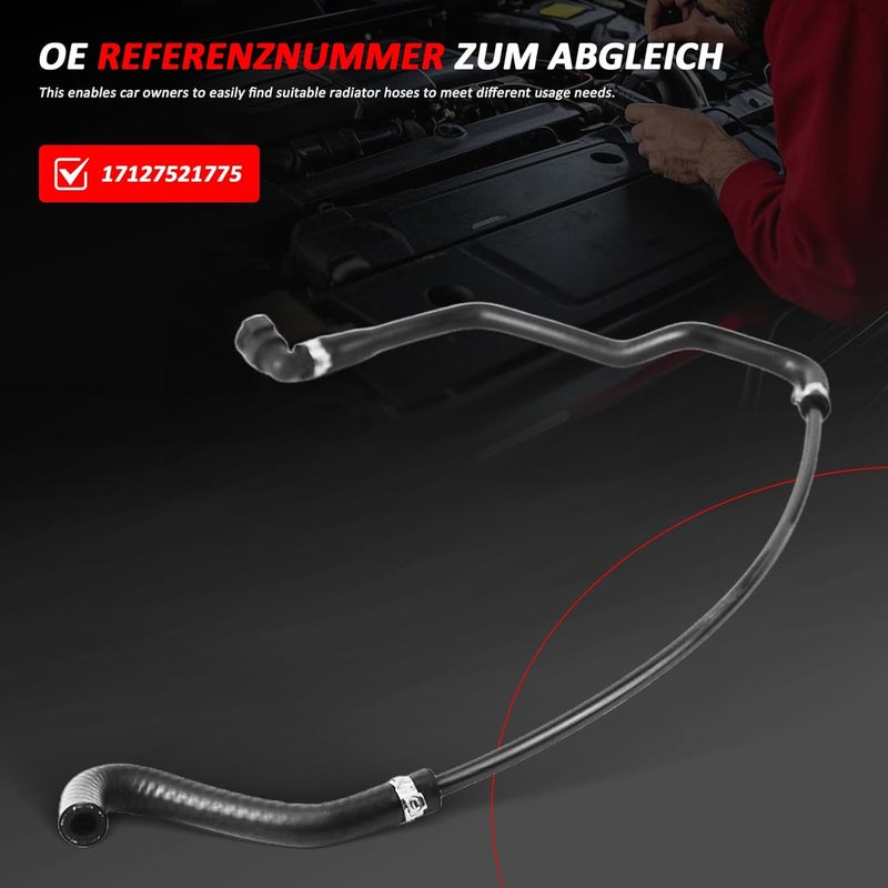 Water Hose Engine Upper Radiator Coolant Expansion Tank Hose Fit For BMW 2003-2010 E60 528I 528Xi 545I 525Xi 630i 645i Replacement # 17127521775 - Image 3