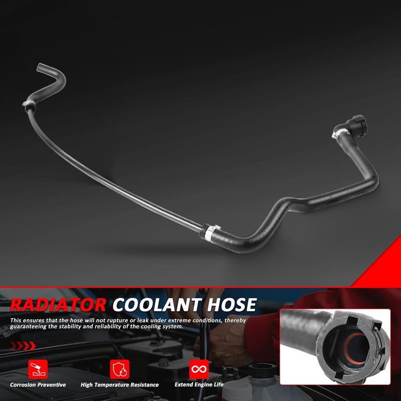 Water Hose Engine Upper Radiator Coolant Expansion Tank Hose Fit For BMW 2003-2010 E60 528I 528Xi 545I 525Xi 630i 645i Replacement # 17127521775 - Image 2