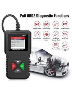 kingbolen OBD2 Scanner YA101 Auto Code Reader for Check Engine Light,O2 Sensor,EVAP Test,On Board Monitor Test,Smog Check,OBD2 Diagnostic Scan Tool for All OBD2 Cars Since 1996 Upgrade Version  - Image 1