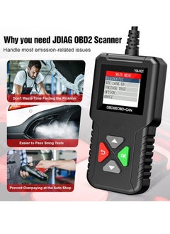 kingbolen OBD2 Scanner YA101 Auto Code Reader for Check Engine Light,O2 Sensor,EVAP Test,On Board Monitor Test,Smog Check,OBD2 Diagnostic Scan Tool for All OBD2 Cars Since 1996 Upgrade Version  - Image 2