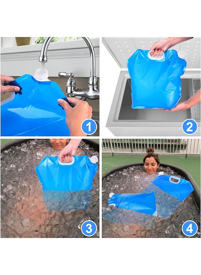 Oasisgalore Ice Bath Bags 10L Large Capacity Bathtub Freezer Water Bag Cold Plunge Tub Accessories Applicable for Athletes Portable Ice Barrel Cold Therapy（4Pcs）  - Image 4