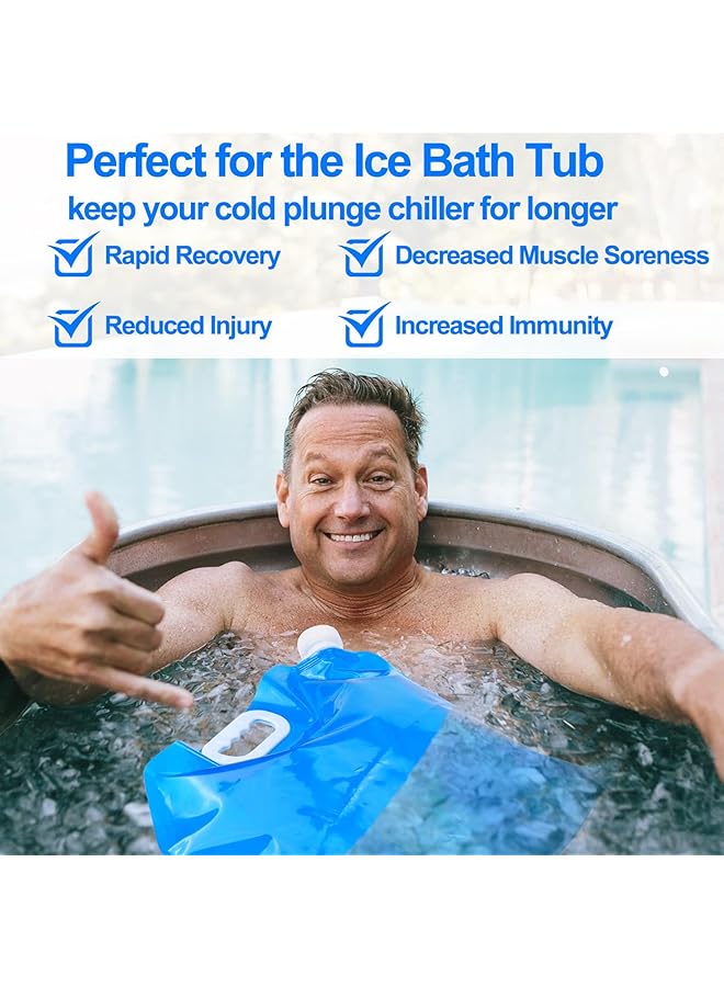 Oasisgalore Ice Bath Bags 10L Large Capacity Bathtub Freezer Water Bag Cold Plunge Tub Accessories Applicable for Athletes Portable Ice Barrel Cold Therapy（4Pcs）  - Image 2