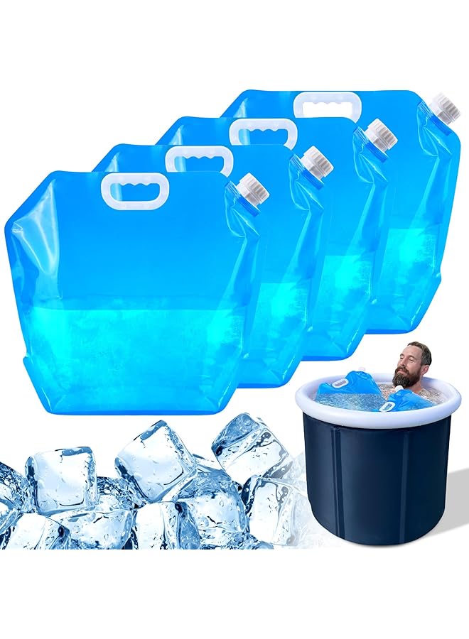 Oasisgalore Ice Bath Bags 10L Large Capacity Bathtub Freezer Water Bag Cold Plunge Tub Accessories Applicable for Athletes Portable Ice Barrel Cold Therapy（4Pcs）  - Image 1