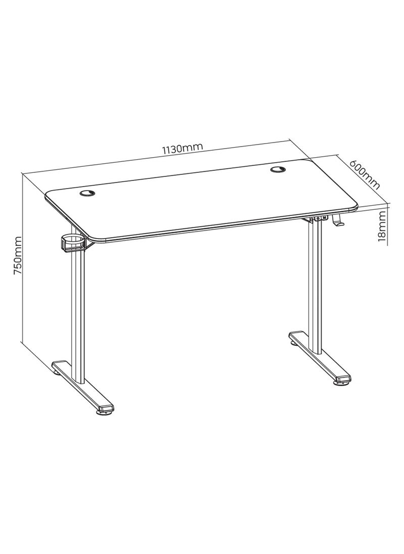 Skill Tech RGB Lighting Edges Gaming Desk  - Image 3