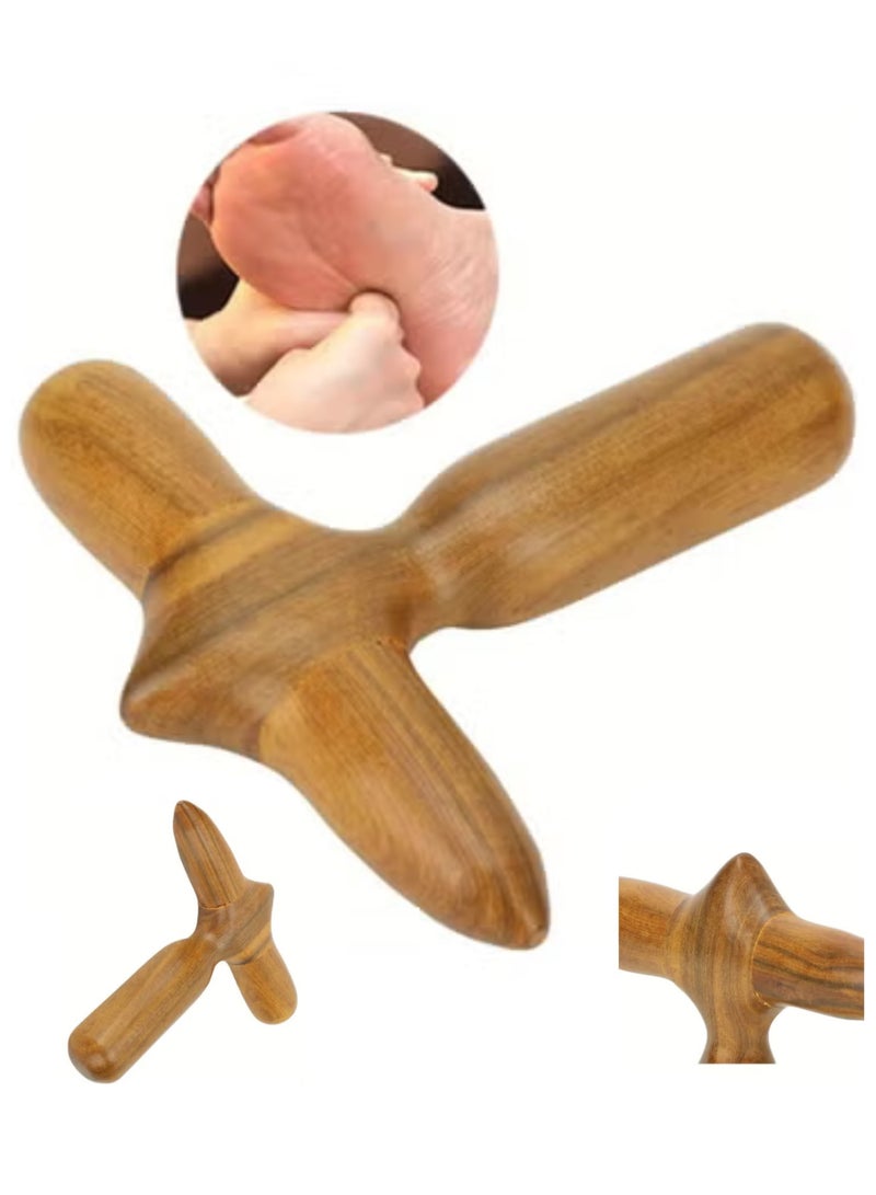 1pc Professional Wooden Foot Massage Stick, Ergonomic Reflexology Tool, Portable 5.12-inch Muscle Relief Massager For Home And Massage Shop Use - Image 1