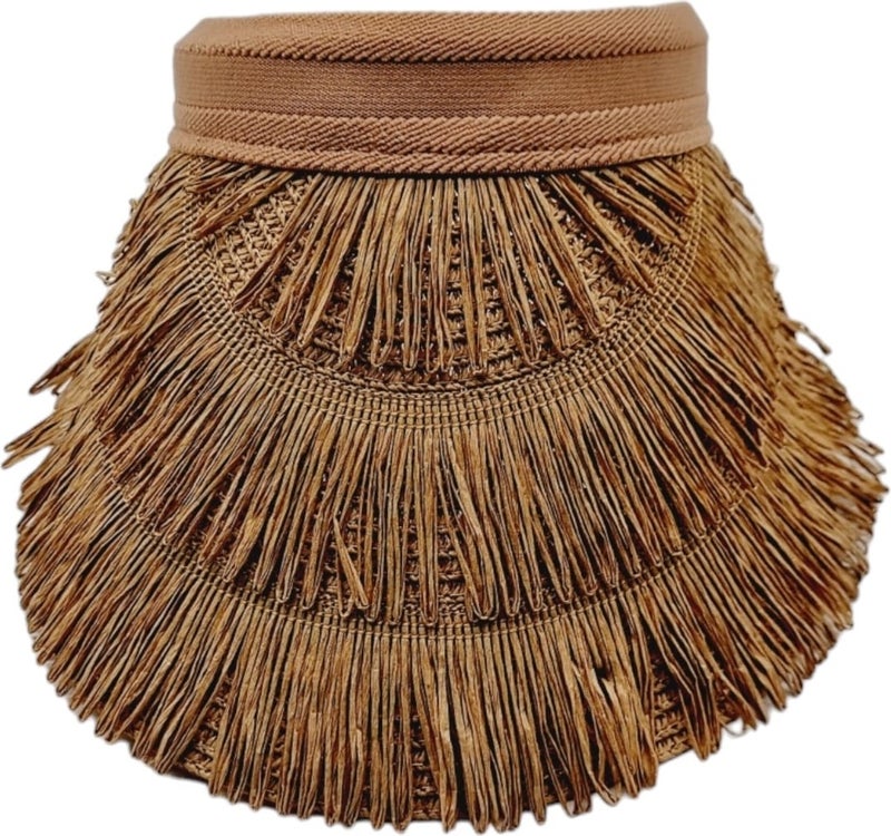 Tezzgelsin Women's Tasseled Straw Visor Hat  - Image 2