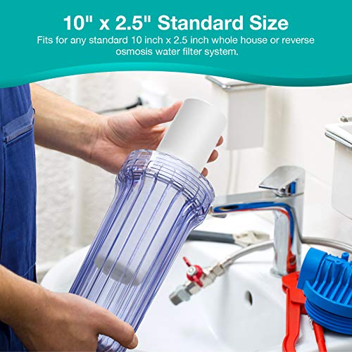 SimPure 5 Micron 10" x 2.5" Whole House Sediment Water Filter Cartridge Replacement for 10 inch RO Unit, Compatible GE FXUSC, Culligan P5, Aqua-Pure AP110, WFPFC5002, CFS110, WHKF-GD05, (Pack of 4) - Image 4