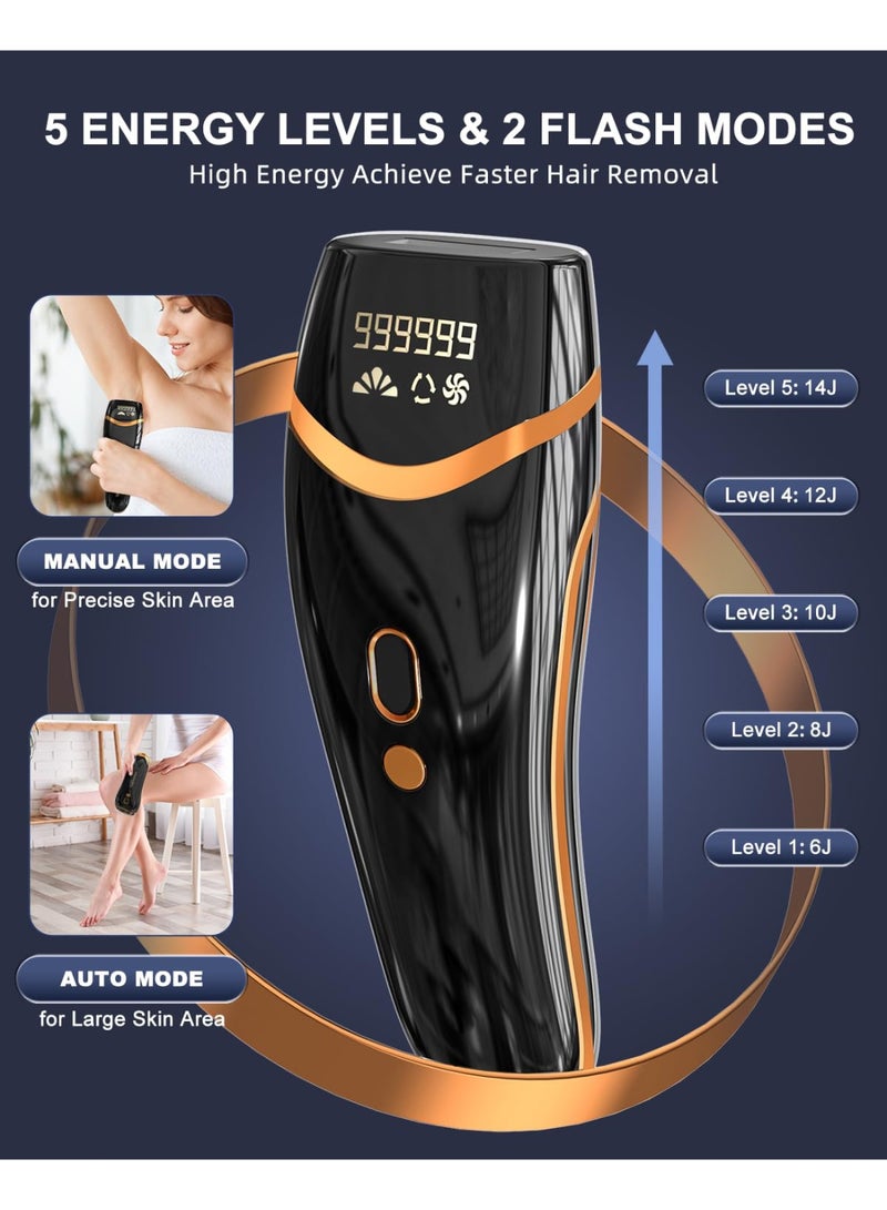 SYOSI IPL Hair Removal Laser Hair Removal Permanent Painless Device 999,998 Flashes for Facial Legs Arms Armpits Body Bikini Line At Home - Image 5