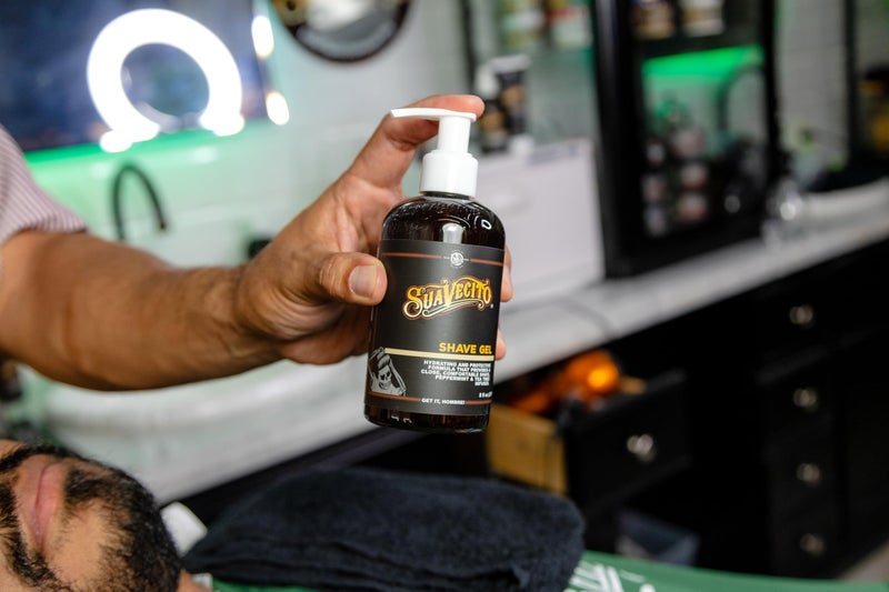 Suavecito Shave Gel 8 oz. Pump Bottle Hydrating & Skin Protective Formula Men's Grooming - Image 2